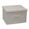 Household Essentials Canvas Storage Box with Lid